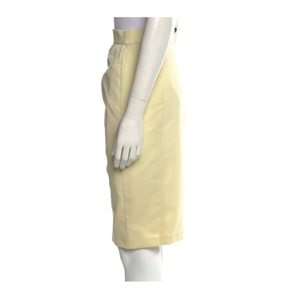 Givenchy Zip Skirt L US10 FR42 – Pastel Yellow, Slim Fit, Pre-Loved - Picture 6 of 6